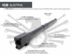 Gen 3 & 4 Glock 16" Barrel - IGB Austria Match Grade Hexagonal 16" Threaded Barrel for .10 Auto, .40S&W & .45ACP Calibers