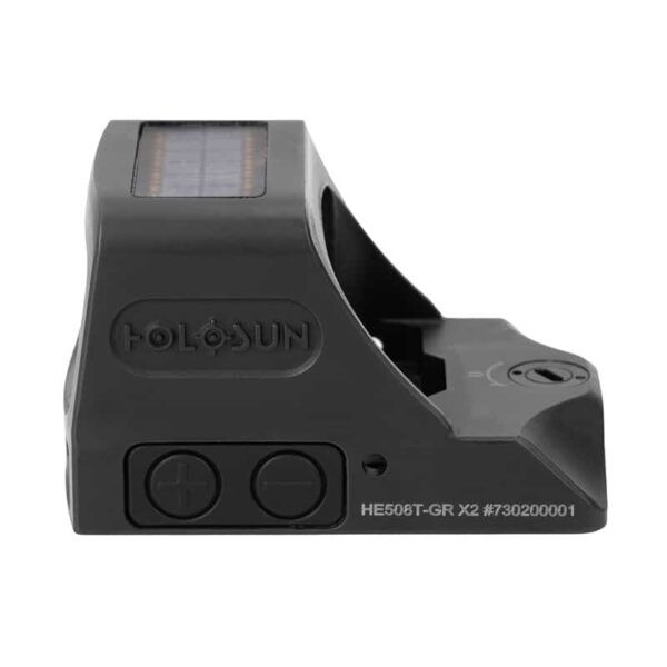 Holosun HE508T-GR X2 Green Dot / Circle Dot Reflex Sight With Solar Panel and Titanium 2 Holosun HE508T-GR X2 Green Dot / Circle Dot Reflex Sight With Solar Panel and Titanium