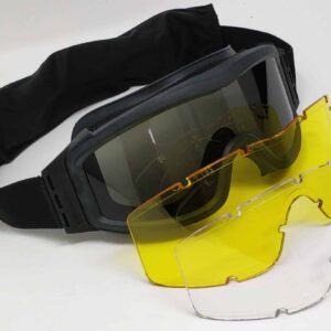 KIRO Goggle for Shooting and Tactical Environments with 3 Types of Lenses