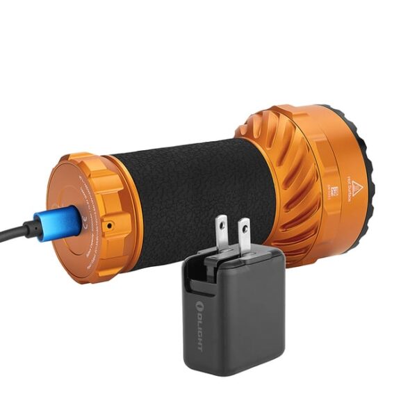 Olight Marauder 2 USB-C charging Flashlight with 12 LEDs circle & large LED in center Creating Max 14,000-lumens 9 Olight Marauder 2 USB-C charging Flashlight with 12 LEDs circle & large LED in center Creating Max 14,000-lumens