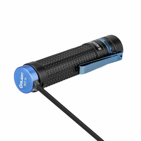 Olight S2R Baton II Flashlight with Indicator Glowing in Green, Yellow & Red, Max Output of 1,150 Lumens and Magnetic Charging