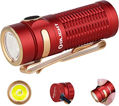 Olight Baton3 1,200 Lumens Ultra-Compact Rechargeable EDC Flashlight, Powered by Rechargeable Battery