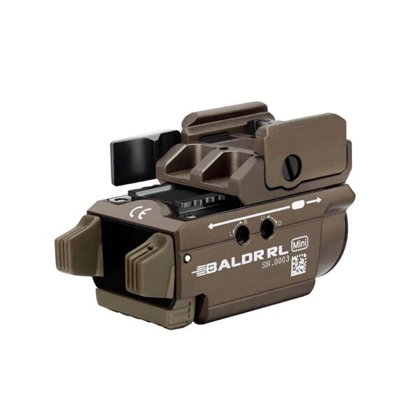 Olight Baldr RL Mini 600 Lumens Magnetic USB Rechargeable Ultra-Compact Weaponlight with Red Beam and White LED Combo