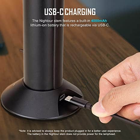 Olight Nightour 60 Lumens Rechargeable LED Table Lamp with Convertible Color Light