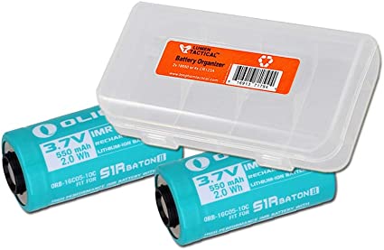 Olight 550mAh 16C05-10C Rechargeable Battery for Olight S1R II (1000 lumens Version), Perun Mini or Baton3 Flashlight 1 Olight 550mAh 16C05-10C Rechargeable Battery for Olight S1R II (1000 lumens Version), Perun Mini or Baton3 Flashlight