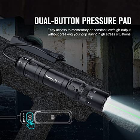 Olight Odin GL Mini 1000 Lumens Picatinny Rail Mounted Rechargeable Tactical Flashlight with Green Beam and White LED Combo 4 Olight Odin GL Mini 1000 Lumens Picatinny Rail Mounted Rechargeable Tactical Flashlight with Green Beam and White LED Combo