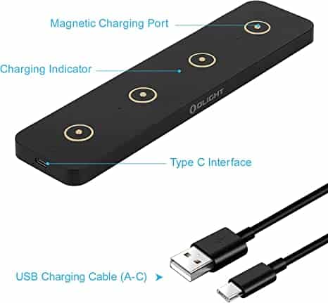 Olight Omino Extension Socket with Four Magnetic Charging Ports, Portable Magnetic Chargers for Flashlight Compatible with Most Olight Rechargeable Flashlights 4 Olight Omino Extension Socket with Four Magnetic Charging Ports, Portable Magnetic Chargers for Flashlight Compatible with Most Olight Rechargeable Flashlights